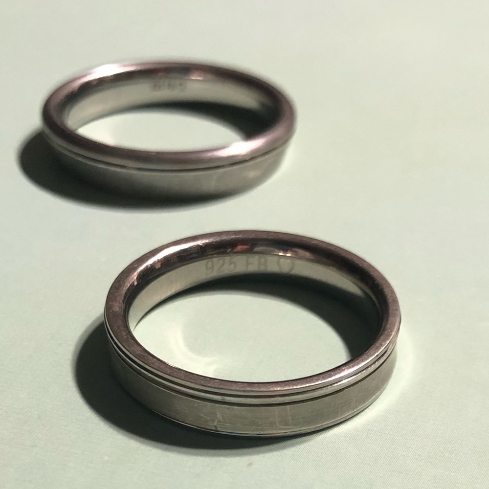 🛑CLEARANCE‼️ Breuning Sterling Silver 5mm width beveled striped band - Picture 9 of 16